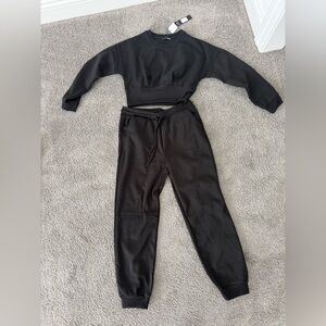 Fashion Nova Truly Amazing Jogger Set - Black